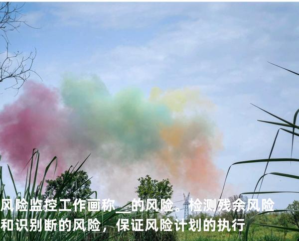 风险监控工作画称__的风险。检测残余风险和识别断的风险，保证风险计划的 执行 