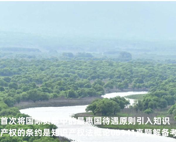 首次将国际贸易中的最惠国待遇原则引入知识产权的条约是知识产权法概论 06941 真题解 备考2025山东自考10月