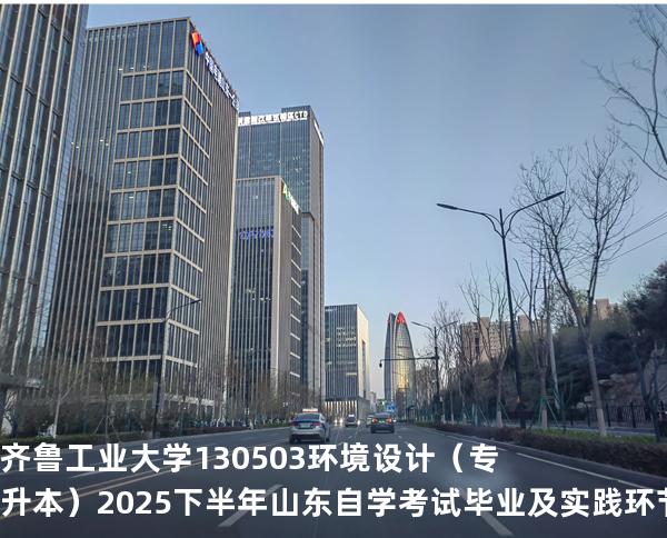 齐鲁工业大学	130503	环境设计（专升本）2025下半年山东自学考试毕业及实践环节考核科目时间