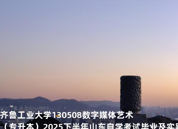 齐鲁工业大学	130508	数字媒体艺术（专升本）2025下半年山东自学考试毕业及实践环节考核科目时间
