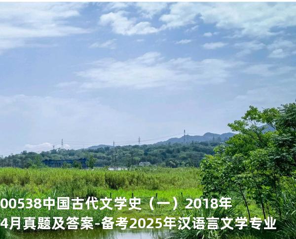 00538中国古代文学史（一）2018年4月真题及答案-备考2025年汉语言文学专业