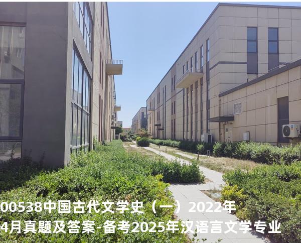 00538中国古代文学史（一）2022年4月真题及答案-备考2025年汉语言文学专业