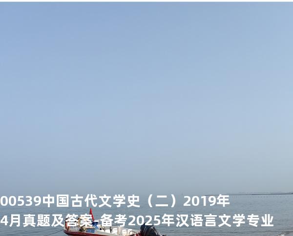 00539中国古代文学史（二）2019年4月真题及答案-备考2025年汉语言文学专业
