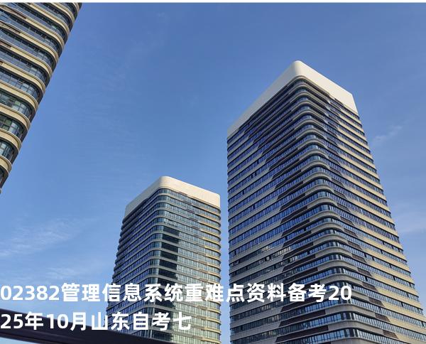 02382管理信息系统重难点资料备考2025年10月山东自考七