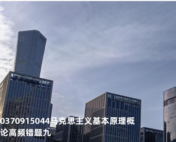 03709/15044马克思主义基本原理概论高频错题九
