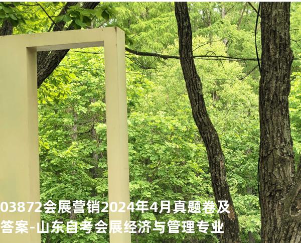 03872会展营销2024年4月真题卷及答案-山东自考 会展经济与管理专业