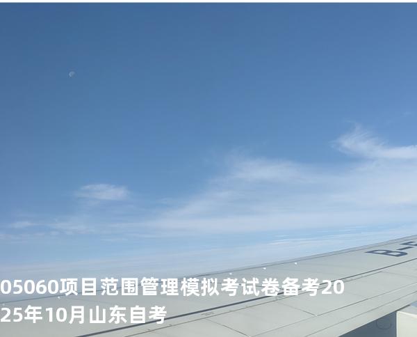 05060项目范围管理 模拟考试卷  备考2025年10月山东自考