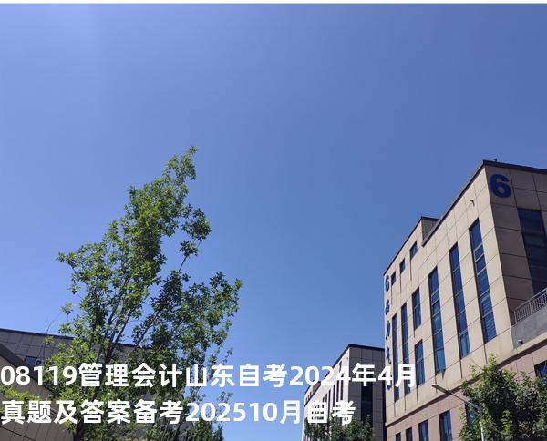 08119管理会计山东自考2024年4月真题及答案备考202510月自考