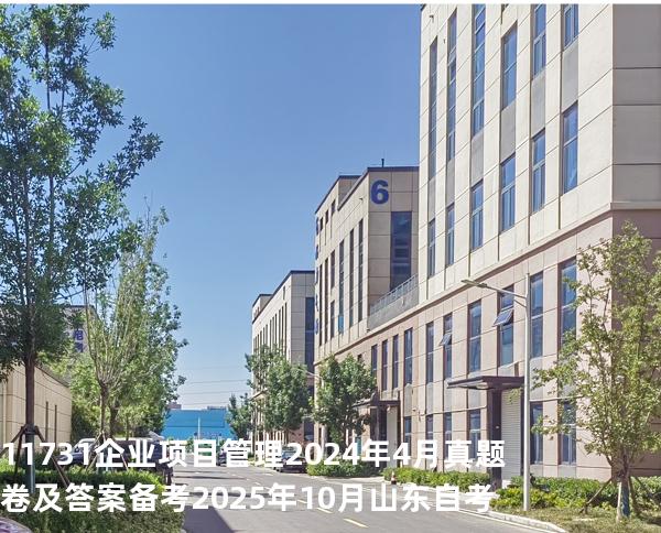 11731企业项目管理2024年4月真题卷及答案 备考2025年10月山东自考