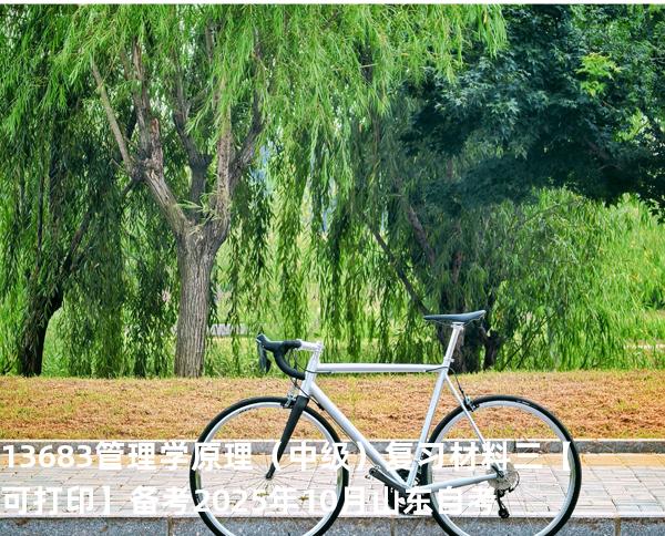  13683 管理学原理（中级）复习材料三【可打印】备考2025年10月山东自考