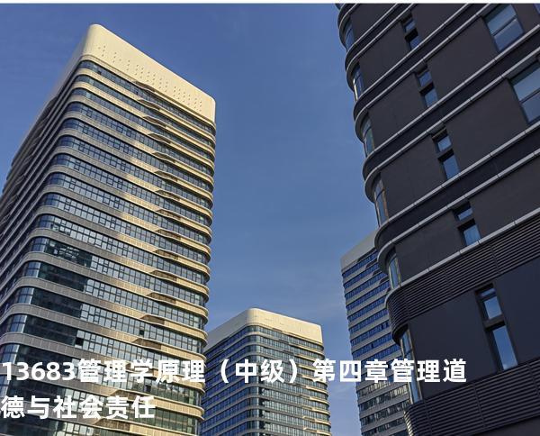 13683管理学原理（中级） 第四章  管理道德与社会责任