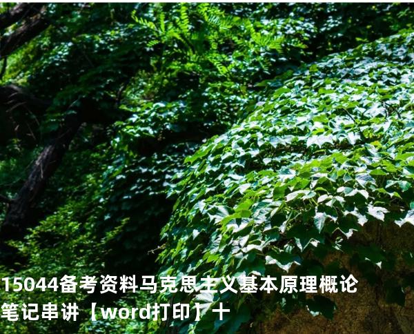 15044备考资料马克思主义基本原理概论笔记串讲【word打印】十