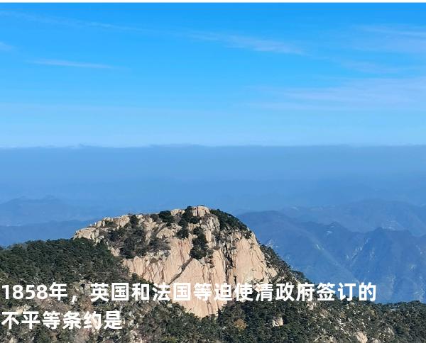 1858 年，英国和法国等迫使清政府签订的不平等条约是