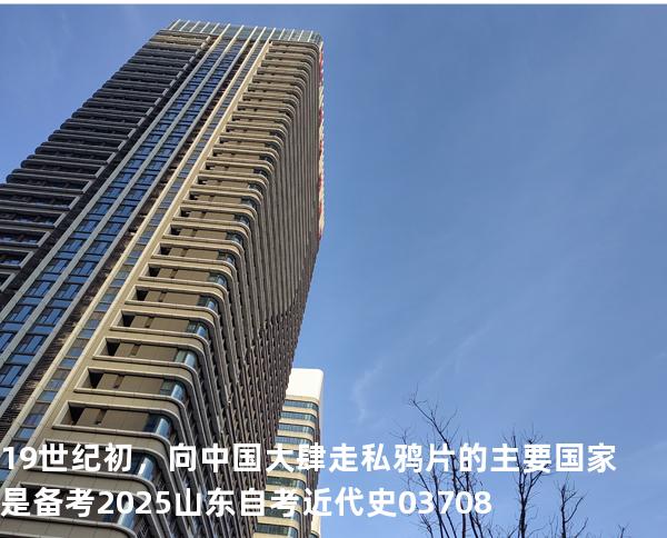 19世纪初，向中国大肆走私鸦片的主要国家是备考2025山东自考 近代史 03708