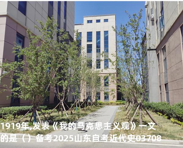 1919年,发表《我的马克思主义观》一文的是（  ）备考2025山东自考 近代史 03708