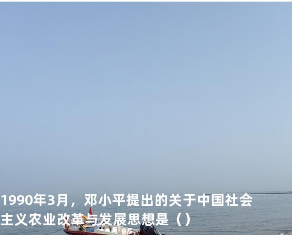 1990 年 3 月，邓小平提出的关于中国社会主义农业改革与发展思想是（  ）