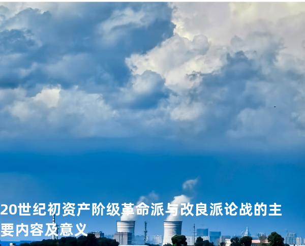 20 世纪初资产阶级革命派与改良派论战的主要内容及意义