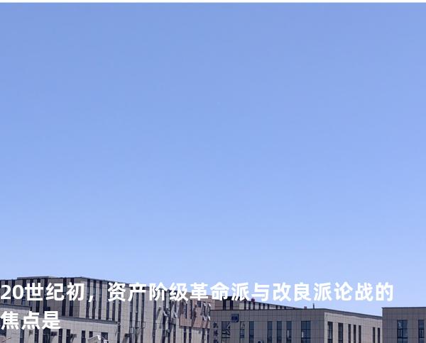 20 世纪初，资产阶级革命派与改良派论战的焦点是