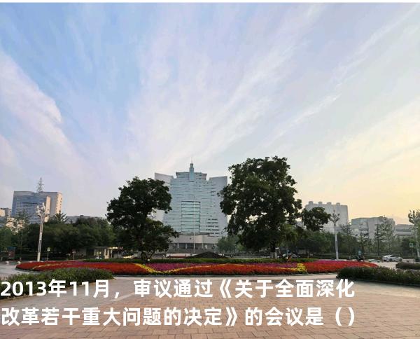 2013 年 11 月，审议通过《关于全面深化改革若干重大问题的决定》的会议是（ ）