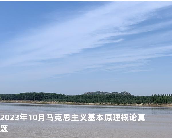 2023年10月马克思主义基本原理概论真题