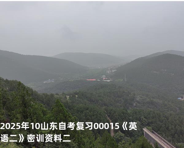 2025年10山东自考复习00015《英语二》密训资料二