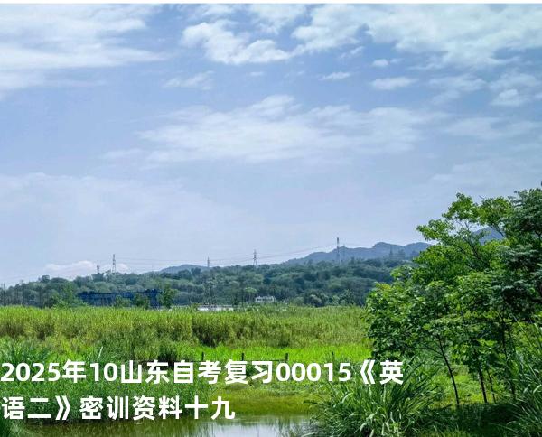 2025年10山东自考复习00015《英语二》密训资料十九